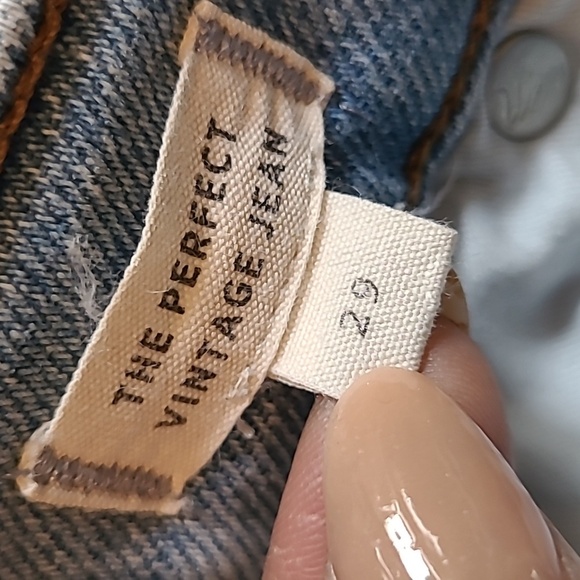Madewell The Perfect Vintage Jean High-rise Distressed Light Wash Wmns 29 Casual - Picture 10 of 16